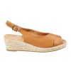 Shoes Django & Juliette | Seif Leather Wedge Dktan
