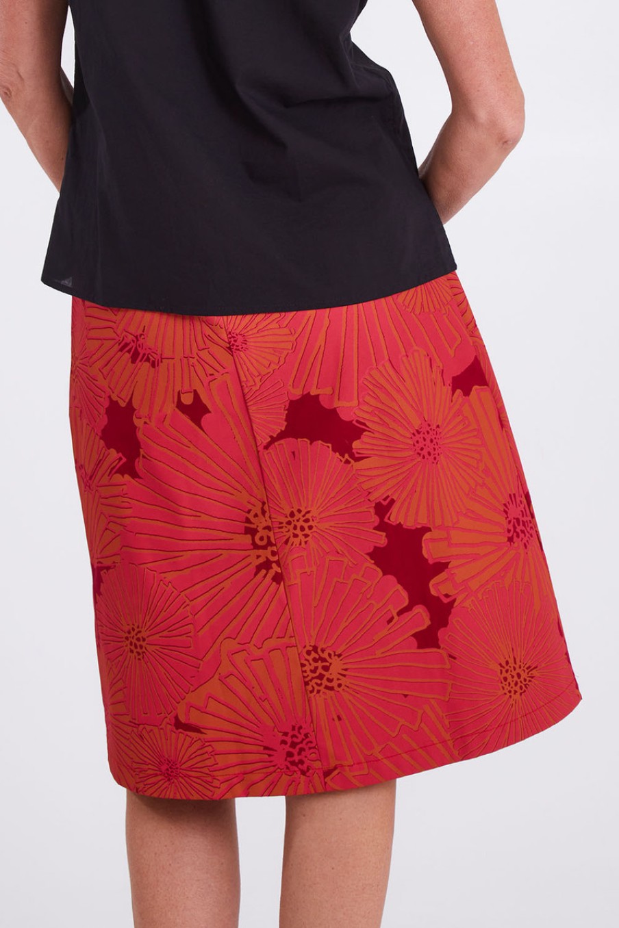 Skirts Essaye | Dahlia Ava Skirt Long Redorange