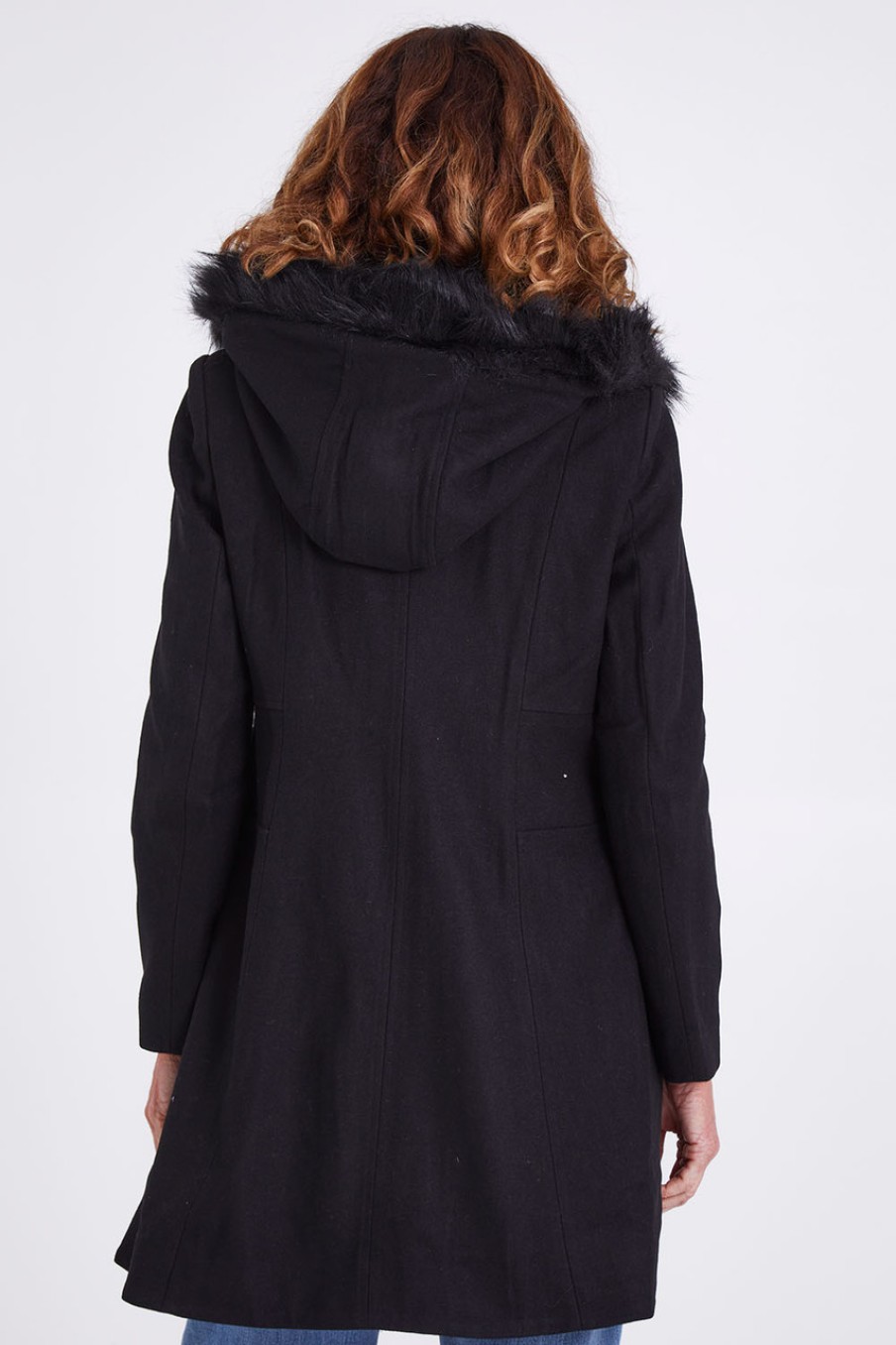 Coats & Jackets Pretty In Pink | Wool Jacket With Skirt Hem Black