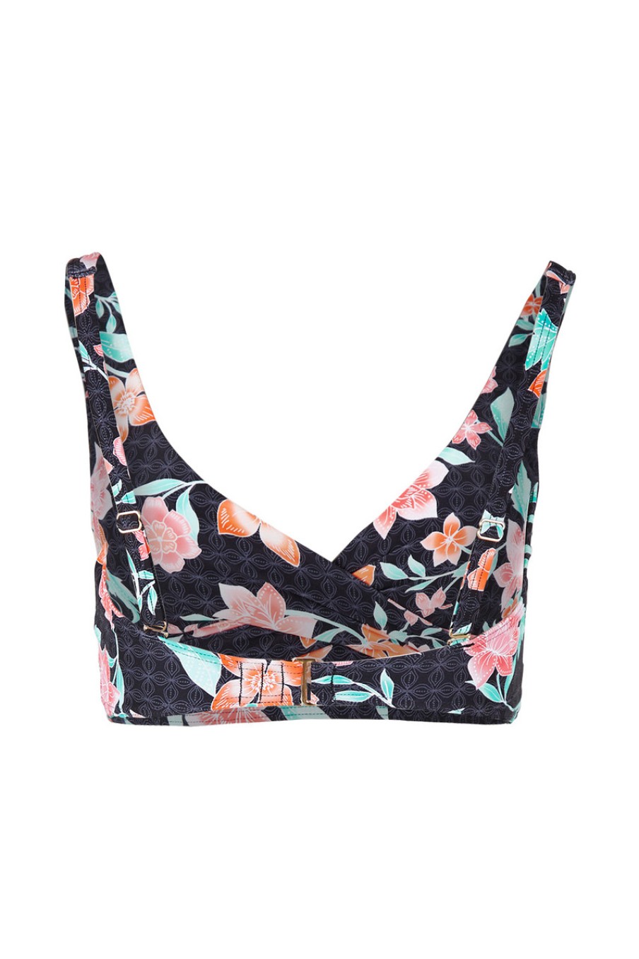 Swimwear Sea Level | Mauritius Cross Front Multifit Bra Top Black