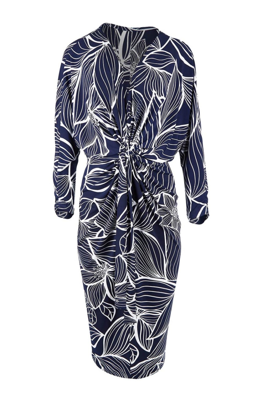 Dresses Moonlight Bird | The Printed Nancy Dress Navyleaves