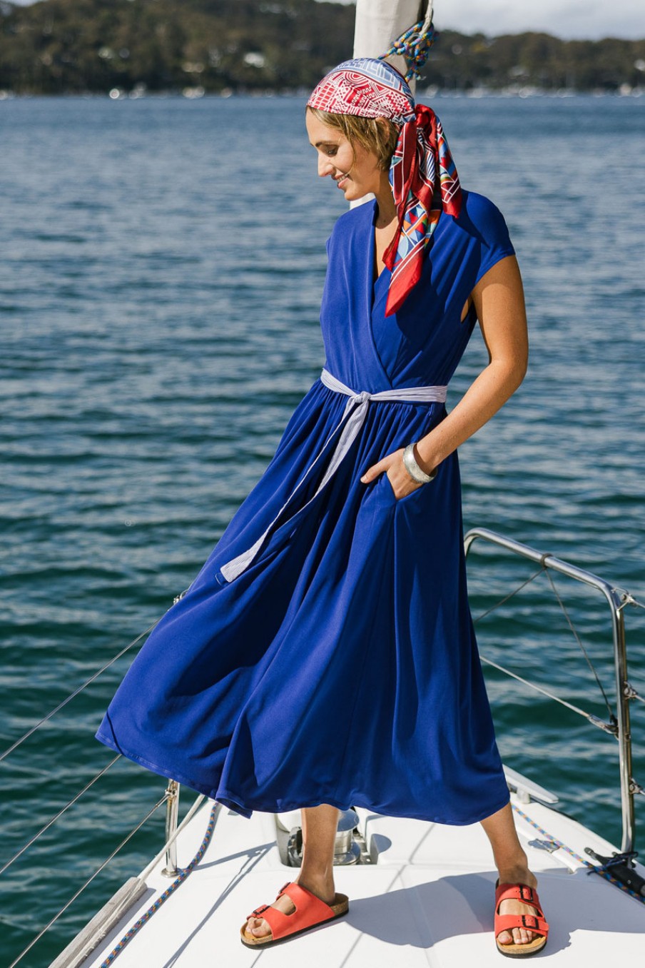 Dresses boho bird | Feels Like Summer Faux Wrap Dress Electric