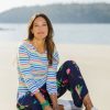 Tops Hatley | Breton 3/4 Sleeve Tee Rainbow