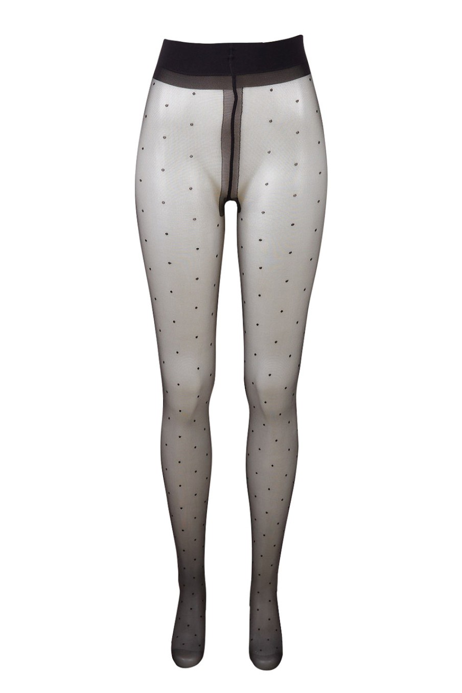 Lingerie & Sleepwear Levante | Sienna Spot Sheer Stocking Nero