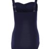Swimwear Capriosca | Honeycomb Twist Front Bandeau Navy