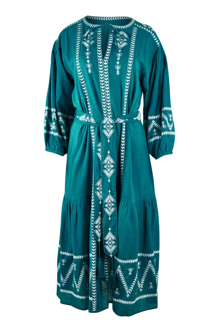 Dresses boho bird | Spring Fling Embroidered Dress Jade
