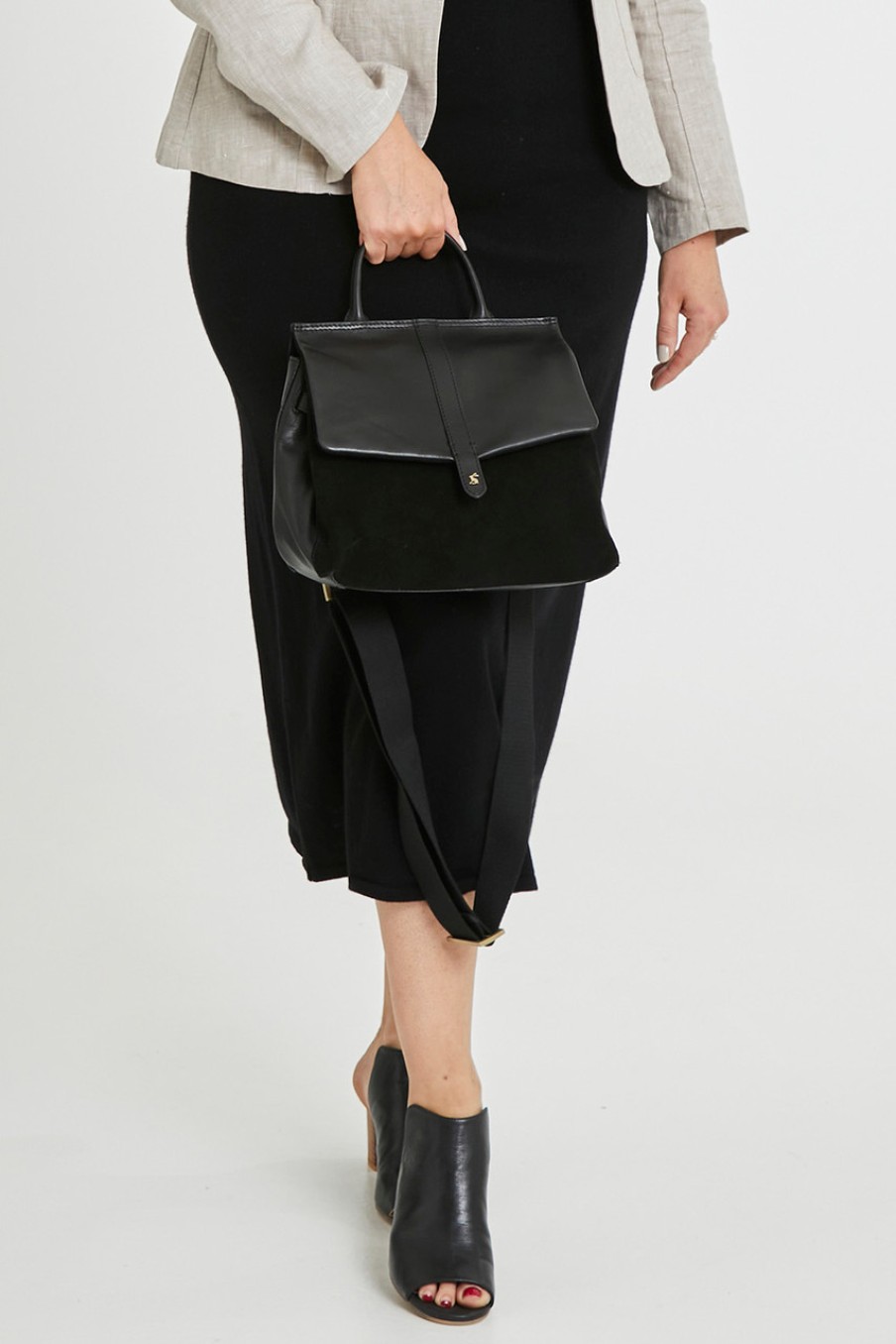 Accessories Joules | Molton Suede Tote Bag Black