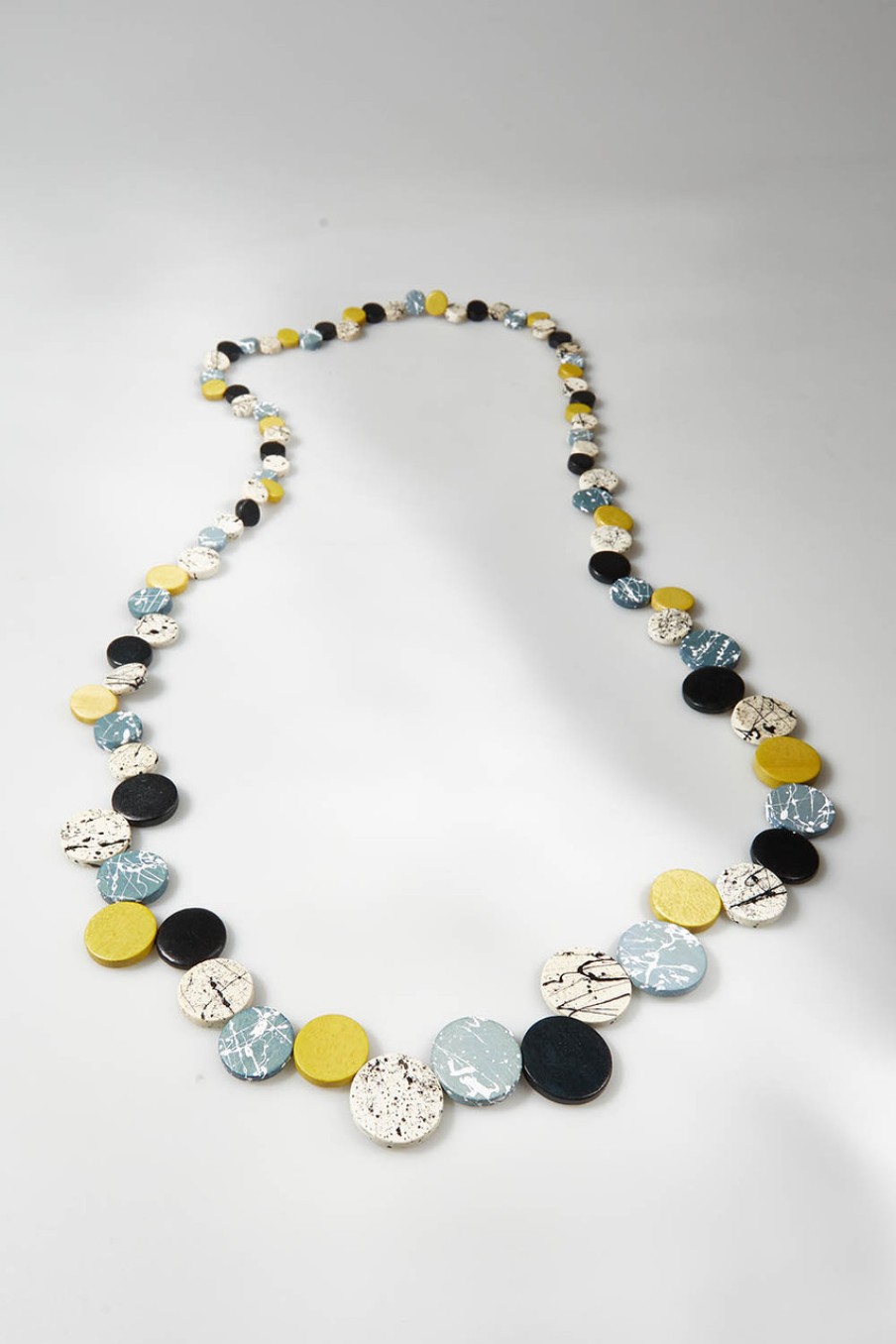 Accessories Zoda | Aspen Wooden Disc Necklace Blackmulti