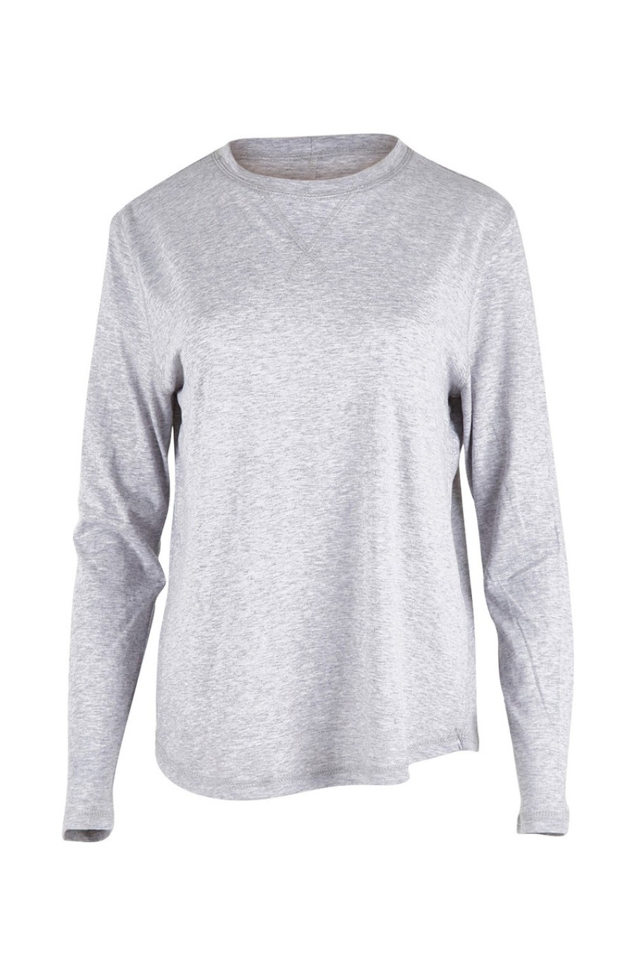 Lingerie & Sleepwear Papinelle | Organic Cotton Knit Long Sleeve Tee Grey