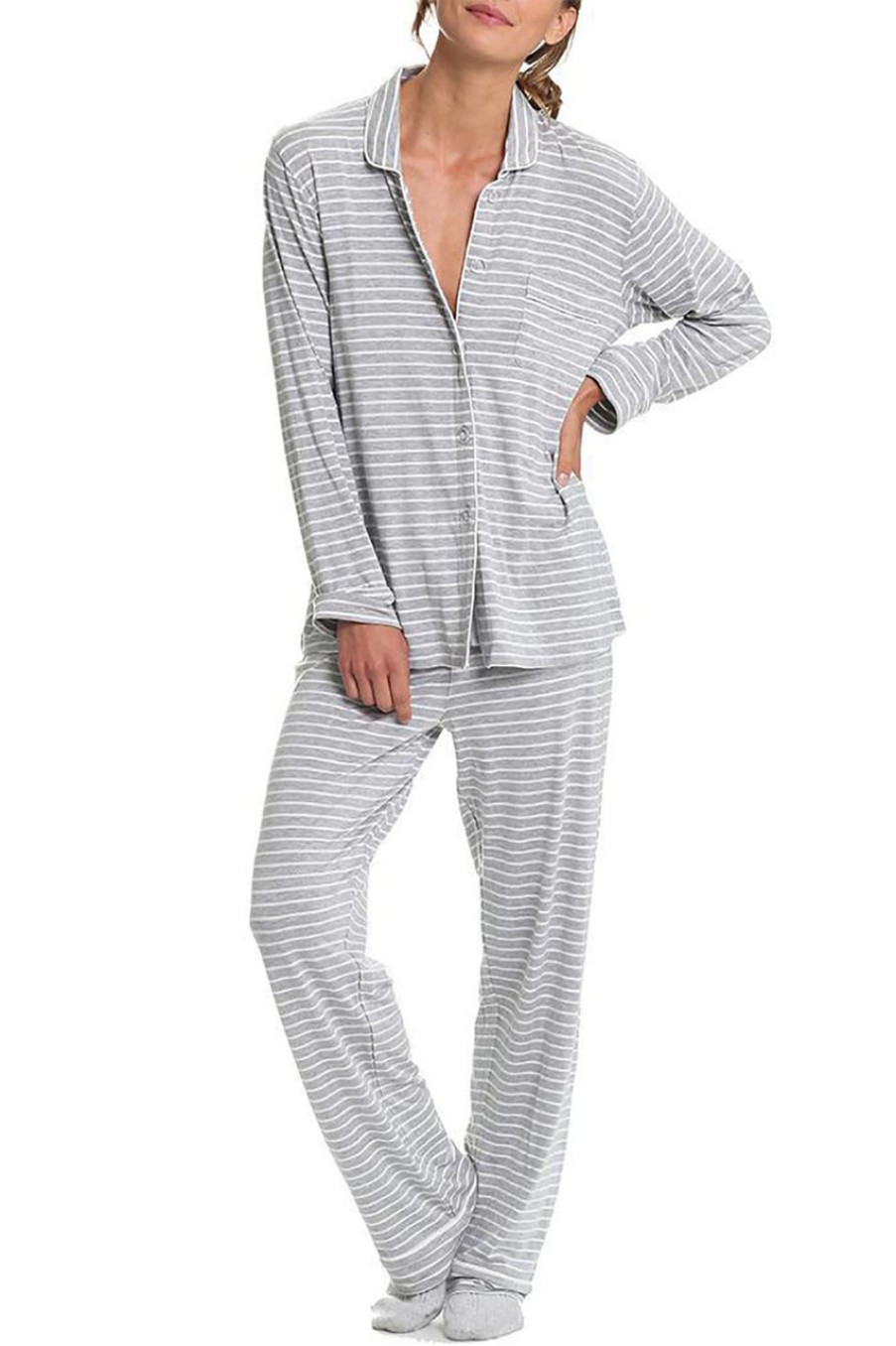 Lingerie & Sleepwear Papinelle | Modal Soft Kate Pj Set Greystripe