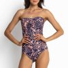 Swimwear Sunseeker | Aja Ruched Bandeau One Piece Ink